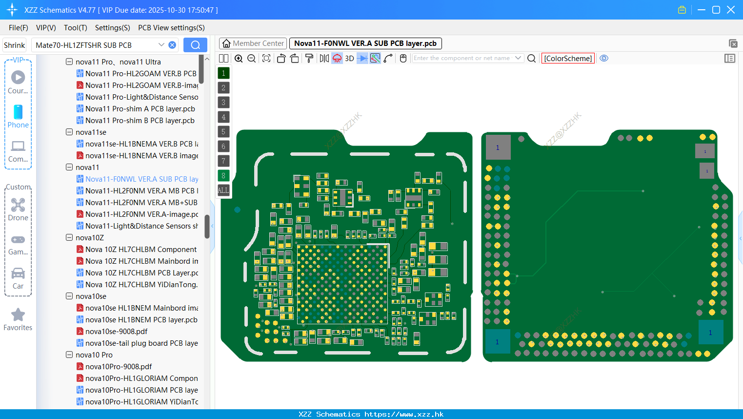 Huawei Nova11-F0NWL VER.A SUB PCB Layer